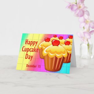 Happy Cupcake Day December 15 Card