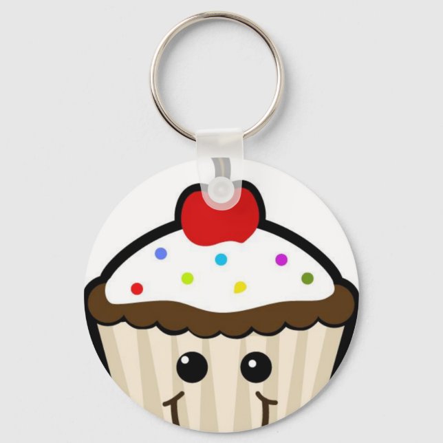 Happy Cupcake Keychain (Front)