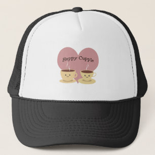 Happy Cupple! Cute Coffee Trucker Hat