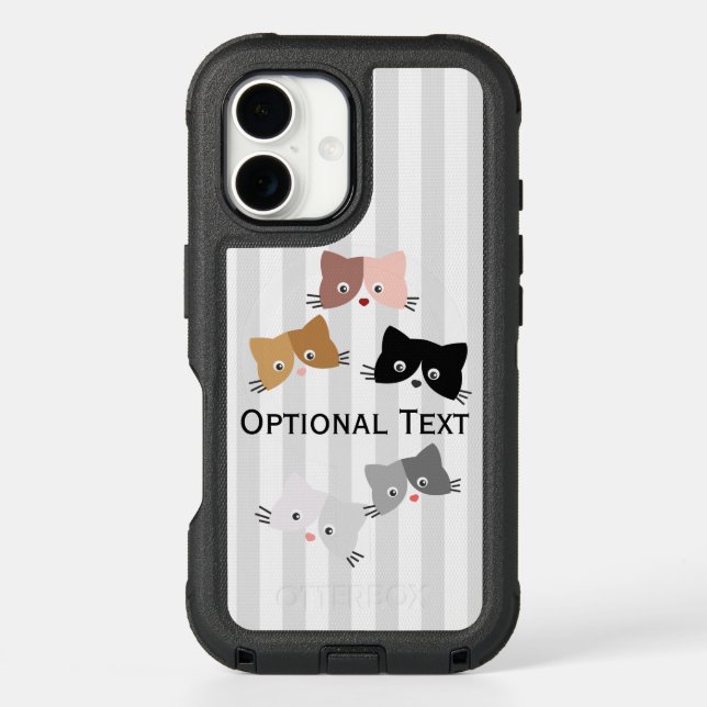 Happy Curious Kittens Otterbox iPhone Case (Back)