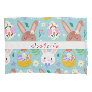 Happy Customize Easter Cute Rabbits Pillow Case