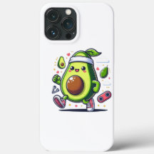 Happy cute avocado