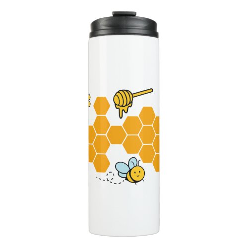 Happy Cute Bee Comb Funny Honey Pattern Thermal Tumbler