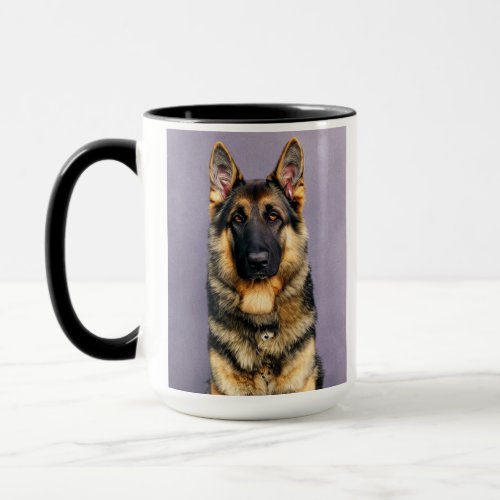 Happy cute brown   German Shepherd Coffee Mug