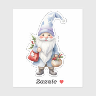 Happy Cute Christmas Gnome Elf Sticker