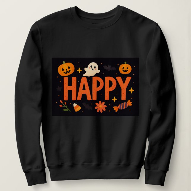 Happy Cute Hallowen Sweatshirt (Design Front)