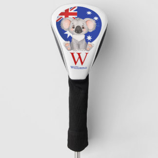 Happy Cute KOALA Personalized Golf Head Cover