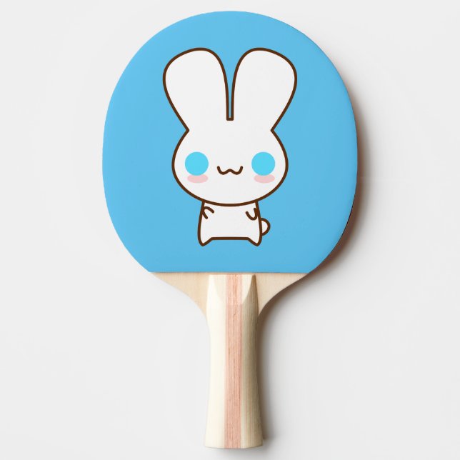 Happy Cute little Bunny BunBun Ping Pong Paddle (Front)
