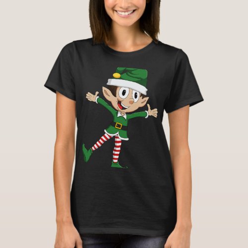 Happy Cute Little Elf Christmas Xmas Seasonal Holi T_Shirt