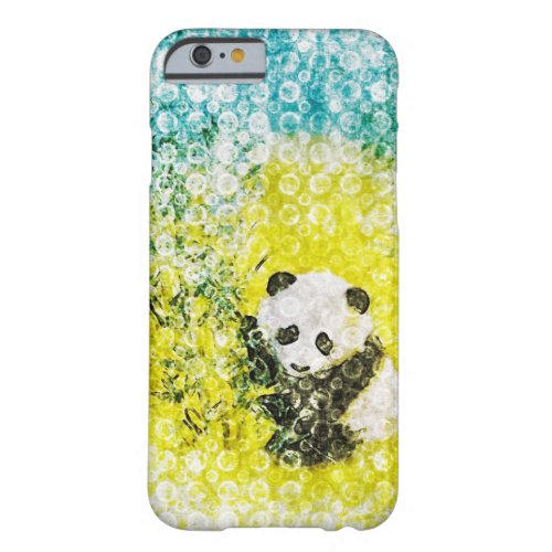 Happy Cute Panda Grunge Barely There iPhone 6 Case