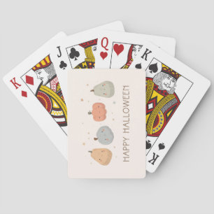 Happy Cute Pumpkin Design Playing Cards