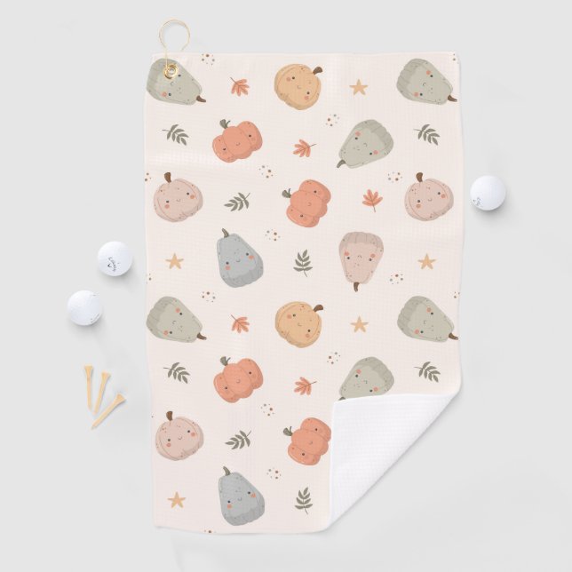 Happy Cute Pumpkin Pattern -  Golf Towel (InSitu)