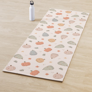 Happy Cute Pumpkin Pattern -  Yoga Mat