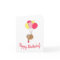 Happy cute sloth with balloons greeting card