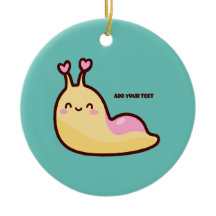 Happy Cute Slug Personalized Text