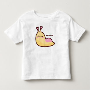Happy Cute Slug Personalized Text Toddler T-shirt