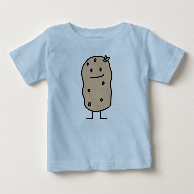 Happy Cute Smiling Potato Baby T-Shirt (Front)