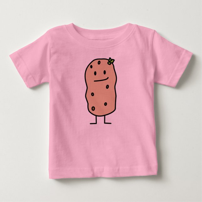 Happy Cute Smiling Potato Baby T-Shirt (Front)