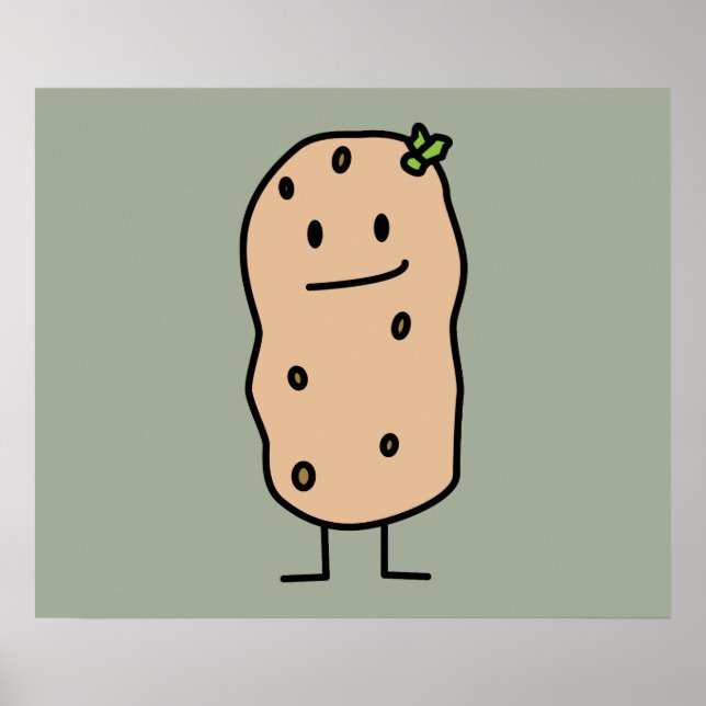 Happy Cute Smiling Potato Poster (Front)