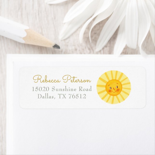 Happy Cute Sun  Label (Insitu)