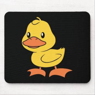 Happy Cute Yellow Duckling Mouse Pad
