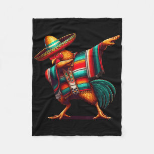 Happy Dabbing Mexican Chicken Cinco De Mayo Lover Fleece Blanket