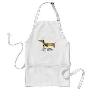 Happy Dachshund Bumblebee Mug Adult Apron
