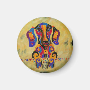 Happy Dachshund Magnet