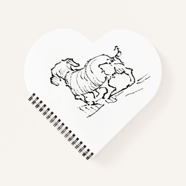 Happy Dachshund  – Sausage Dog Illustration Notebook (Front)