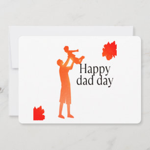 Happy Dad Day Mug – Father & Child Silhouette Gift Invitation