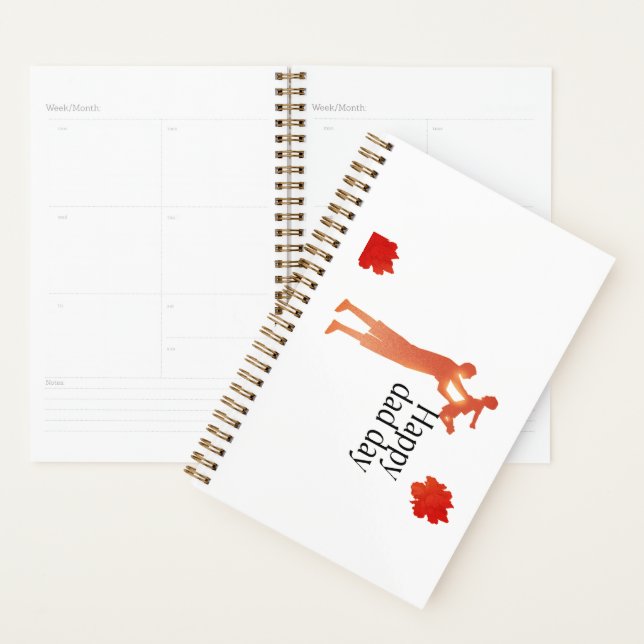 Happy Dad Day Mug – Father & Child Silhouette Gift Planner (Display)