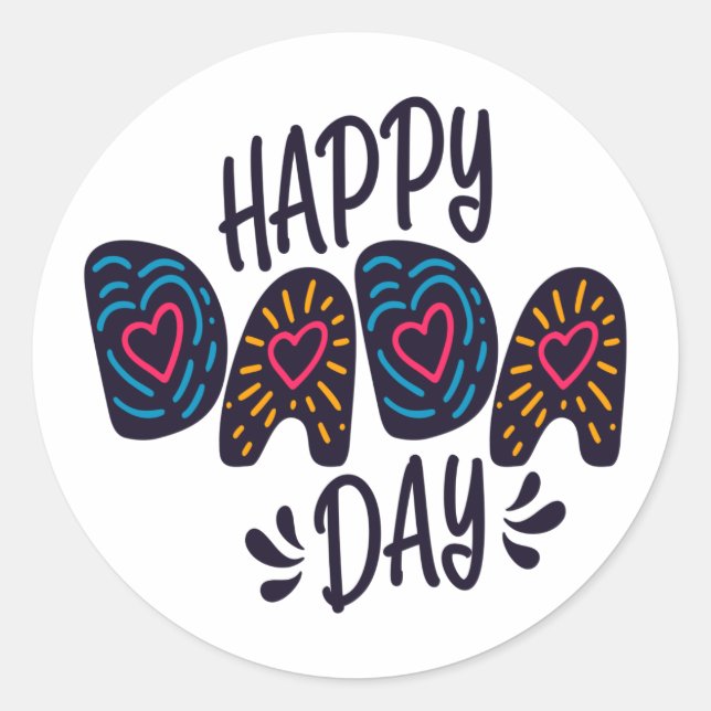 Happy Dada Day Happy Father's Day | Sticker (Front)