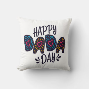 Happy Dada Day Happy Father's Day Throw Pillow