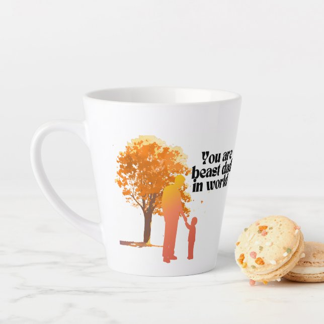 Happy dadday,ldad love forever,great dad latte mug (In Situ)