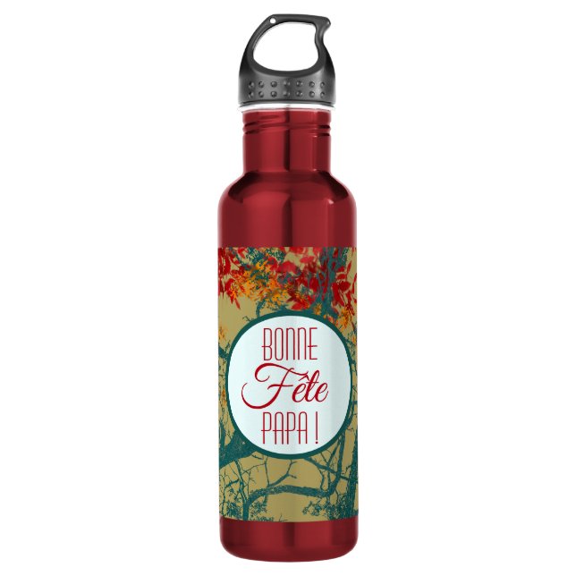 Happy Daddy's party! The priceless value of trees Stainless Steel Water Bottle (Front)