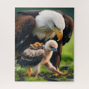 Happy Dad's Day American Father Like an Eagle Jigsaw Puzzle