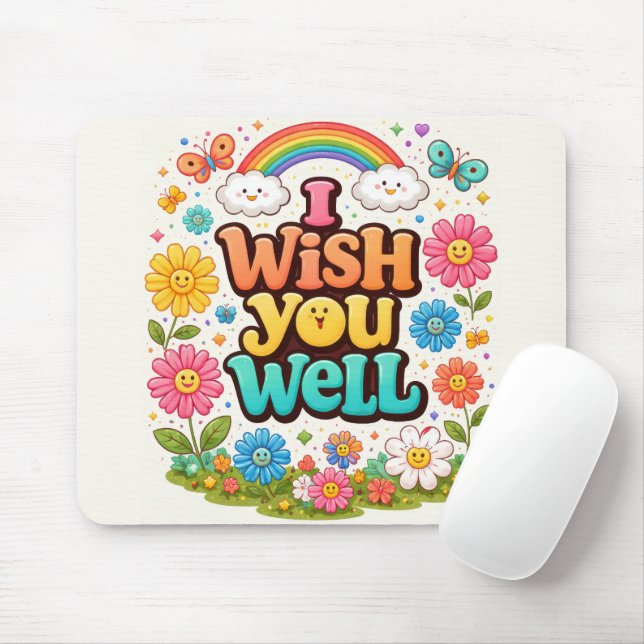 Happy Daisies and Rainbow  Mouse Pad (With Mouse)