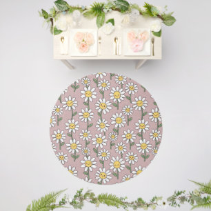 Happy Daisies Pattern - Cute Floral Design Outdoor Rug