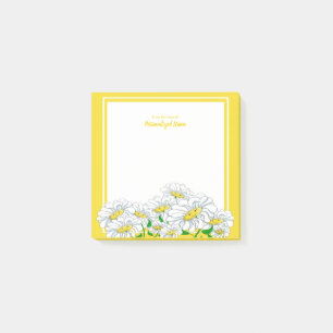 Happy Daisies Yellow-White Post-it Notes