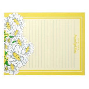 Happy Daisies Yellow-Yellow Lined Notepad