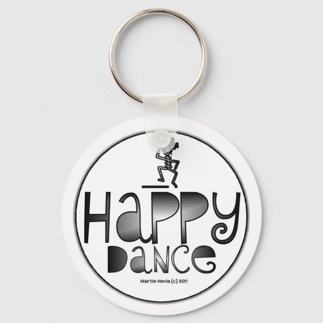 Happy Dance - A Positive Word Keychain (Front)