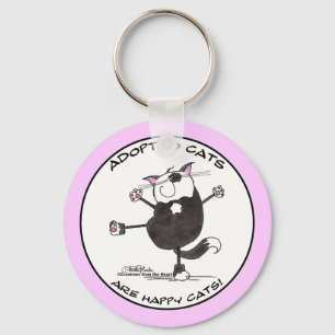 Happy Dance Cat Keychain