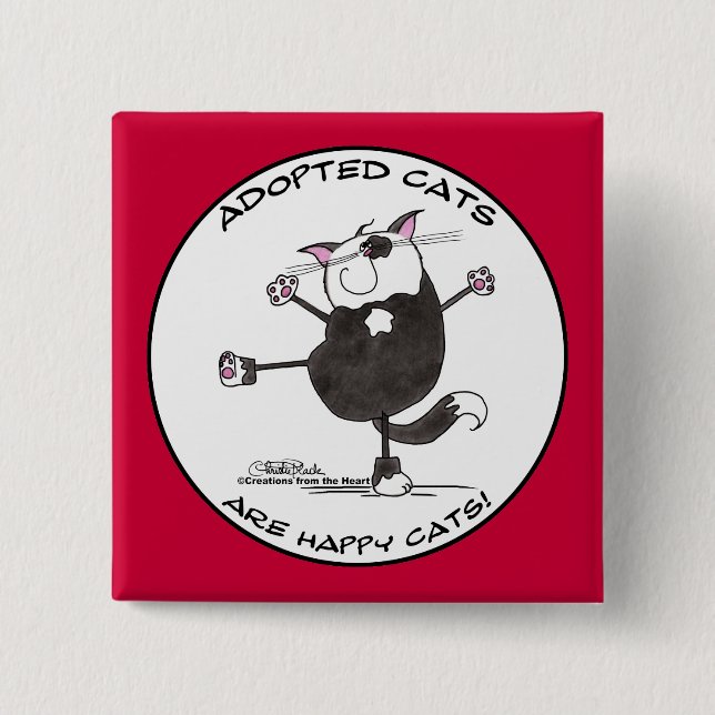 Happy Dance Cat Pinback Button (Front)