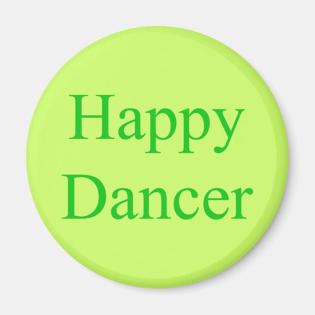 Happy Dancer green Magnet (Front)