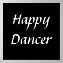 Happy Dancer txt bw print