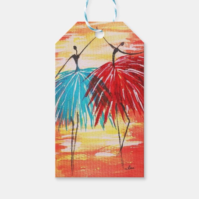 Happy Dancers Gift Tag (Front)