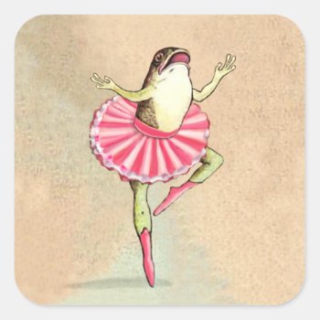 Happy Dancing Ballerina Frog Stickers by AutumnRoseMDS at Zazzle