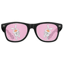 Happy Dancing Cute Cartoon White Rabbit Bunny Retro Sunglasses Happy Dancing Cute Cartoon White Rabbit Bunny Retro Sunglasses