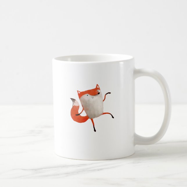 Happy Dancing Fox Coffee Mug (Right)