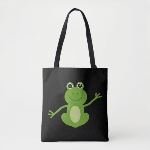 Happy dancing frog tote bag